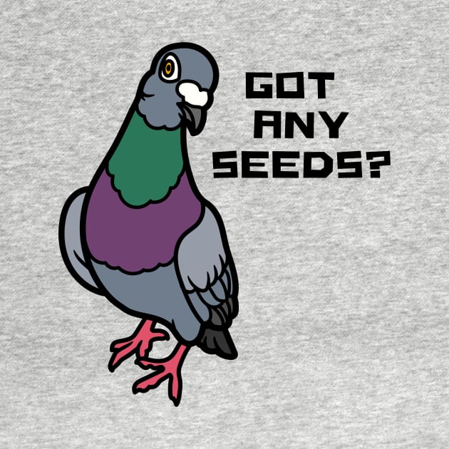 Got Any Seeds? Cartoon Pigeon by PigeonHub